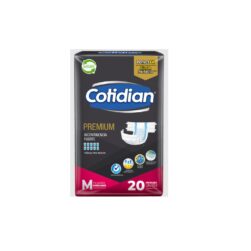 Pañales Adulto Cotidian Premium Incontinencia Fuerte 20 Un Talla M