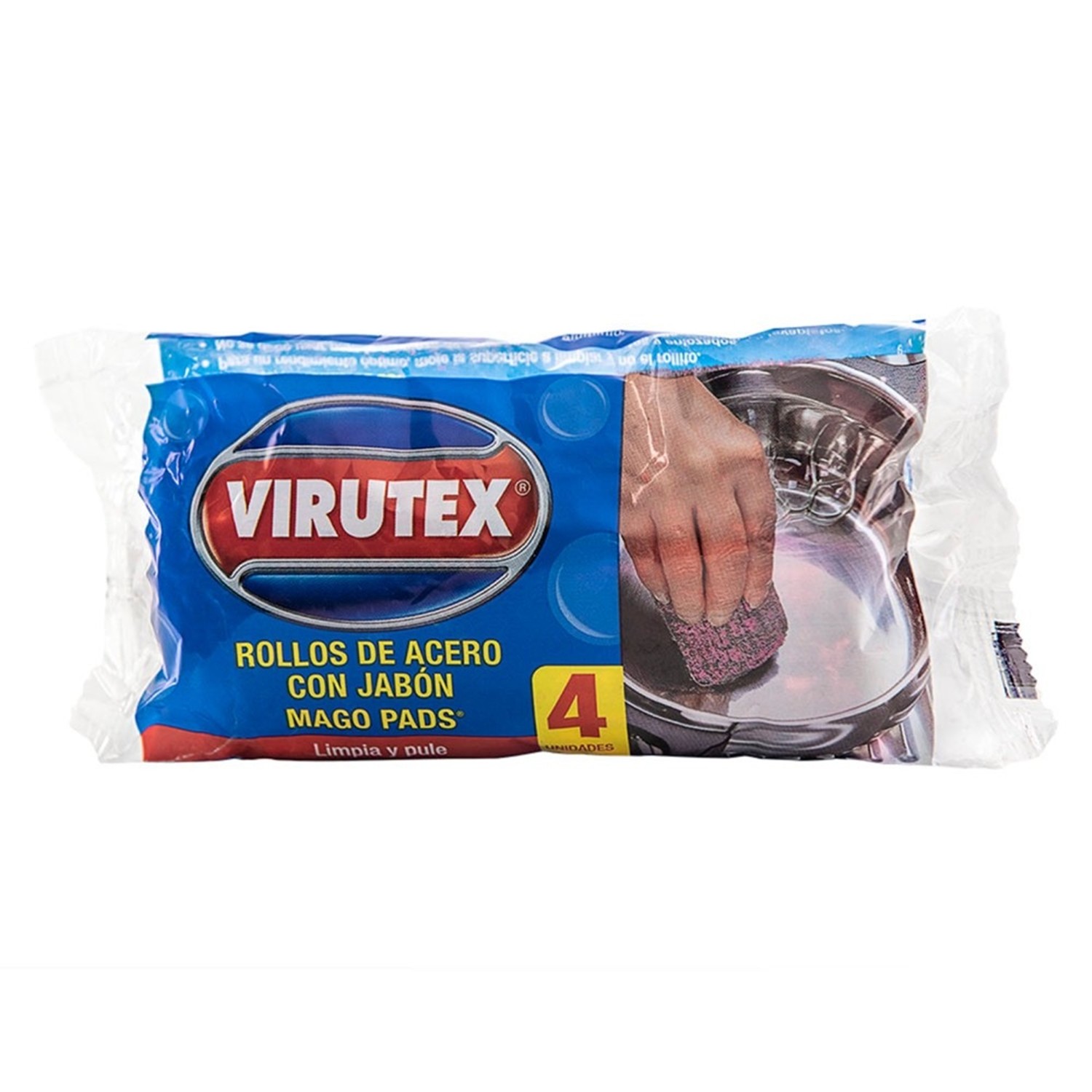 Virutilla Mago Pads Virutex C/jabon 4 unidades - Imagen 2