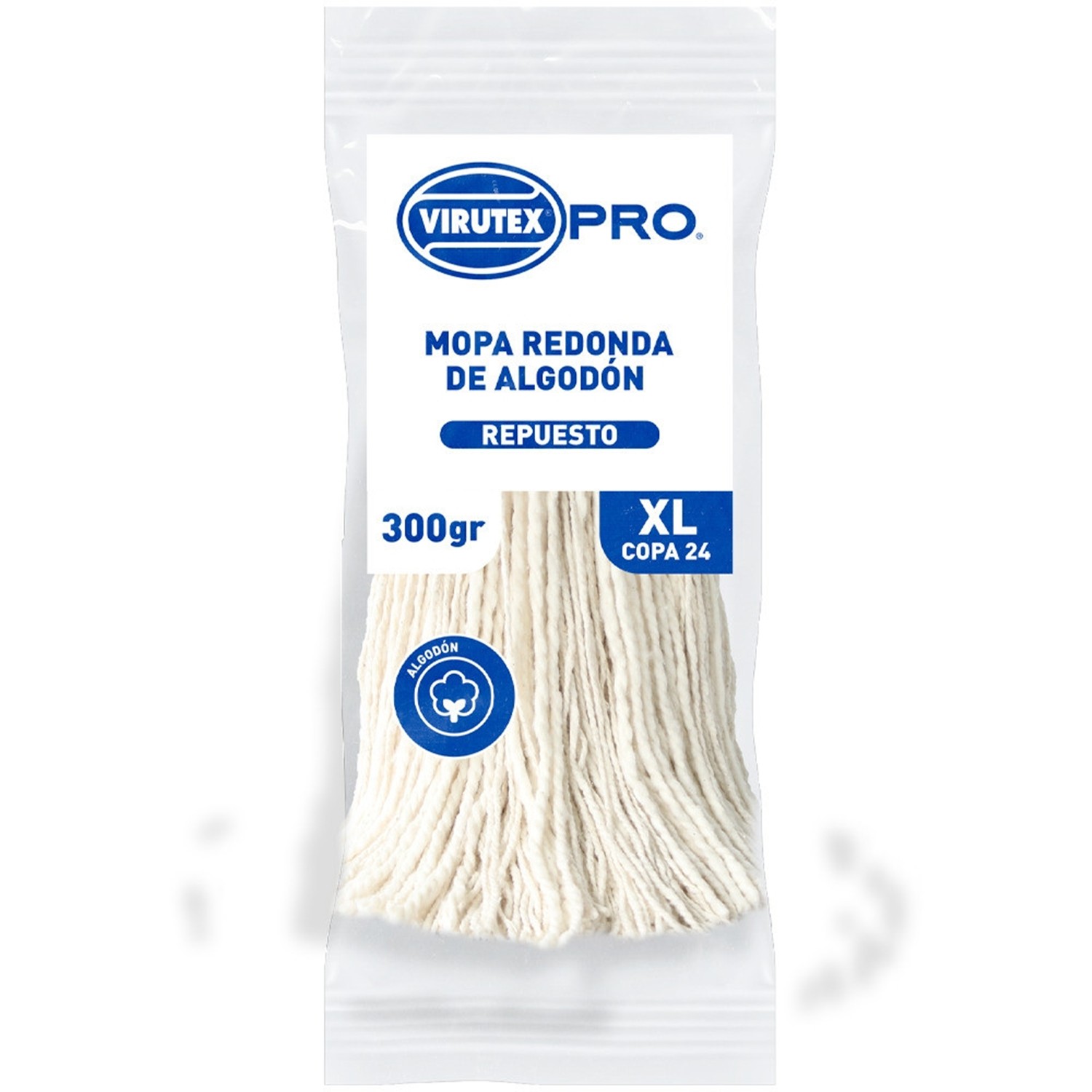 Virutex Repuesto Mopa Algodón 300 G Alta Absorción