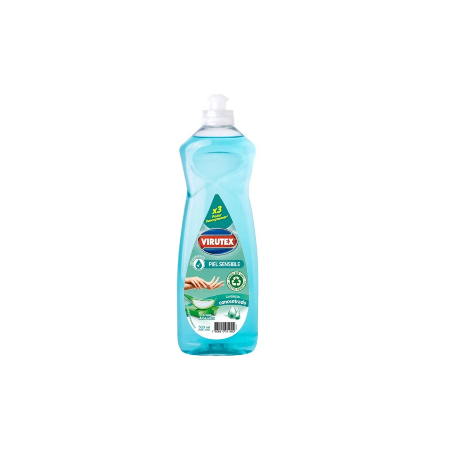 Lavalozas Virutex Aloe Vera Piel Sensible 500 ml Concentrado