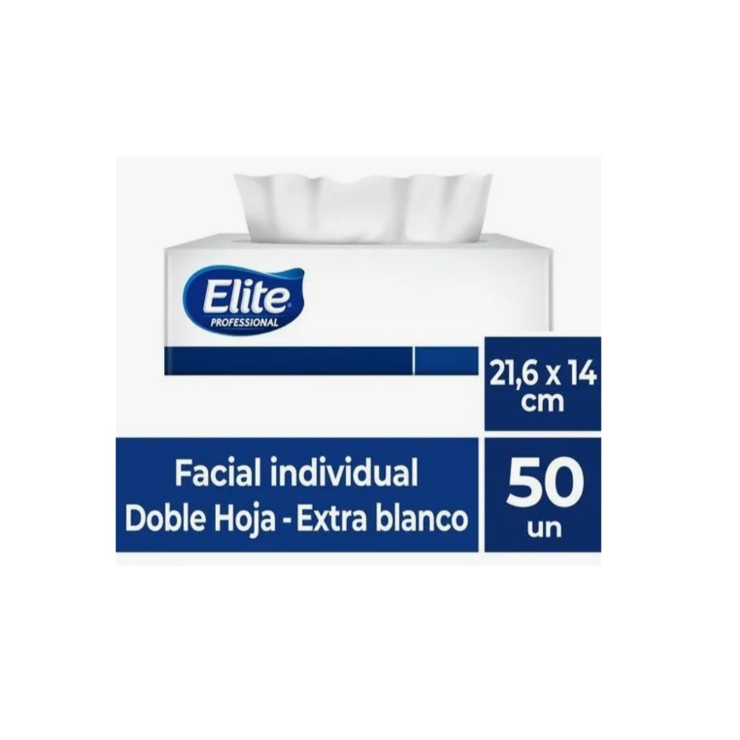 Paño Facial Doble Hoja Elite Professional 50 Un 1 Pqte