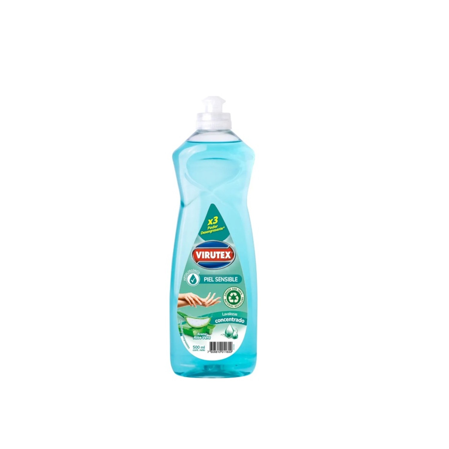 Lavalozas Virutex Aloe Vera Piel Sensible 500 ml Concentrado - Imagen 2