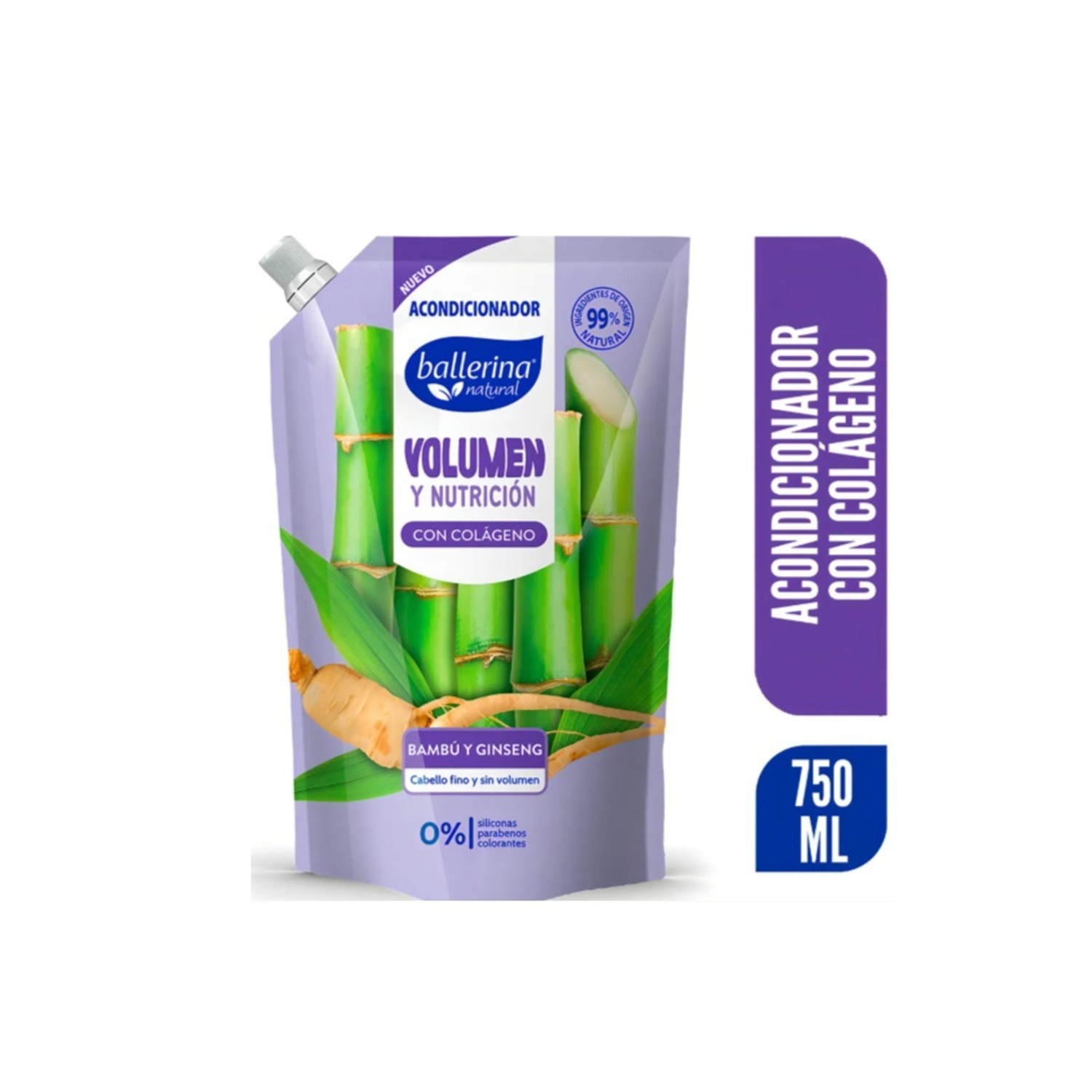 Acondicionador Ballerina Volumen Doypack 750 Ml