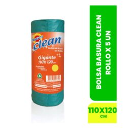 Bolsa Basura Clean 110×120 Cm Rollo X5