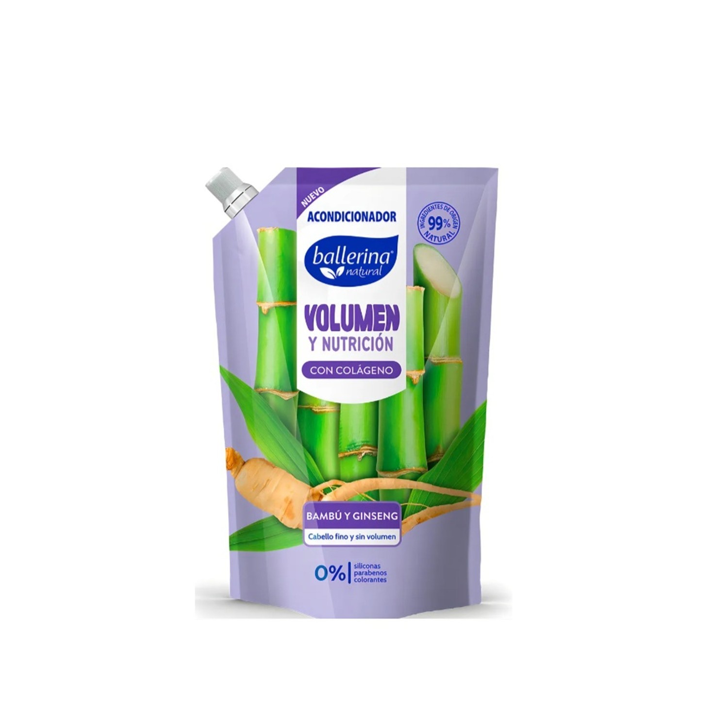 Acondicionador Ballerina Volumen Doypack 750 Ml - Imagen 2