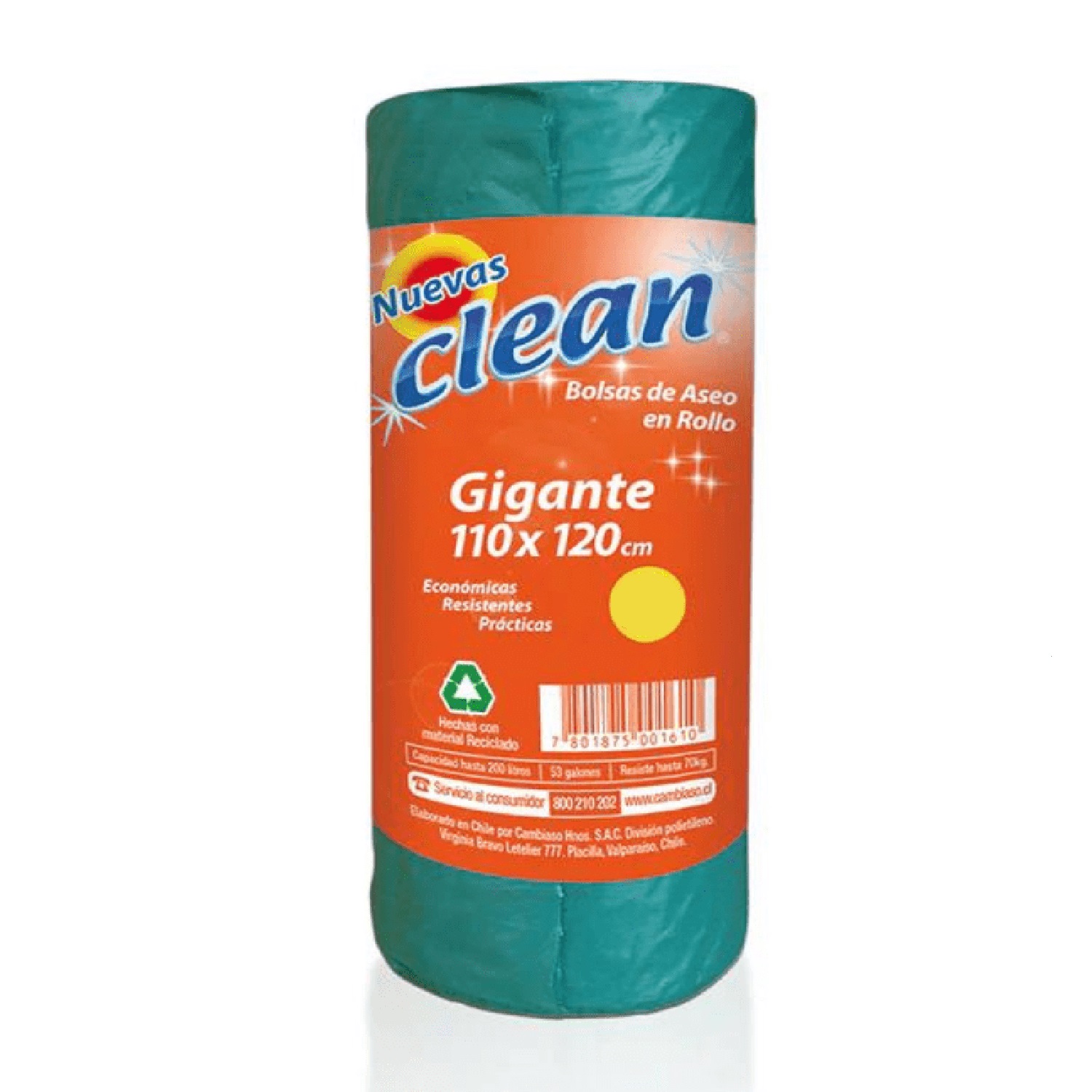 Bolsa Basura Clean 110×120 Cm Rollo X5 - Imagen 2