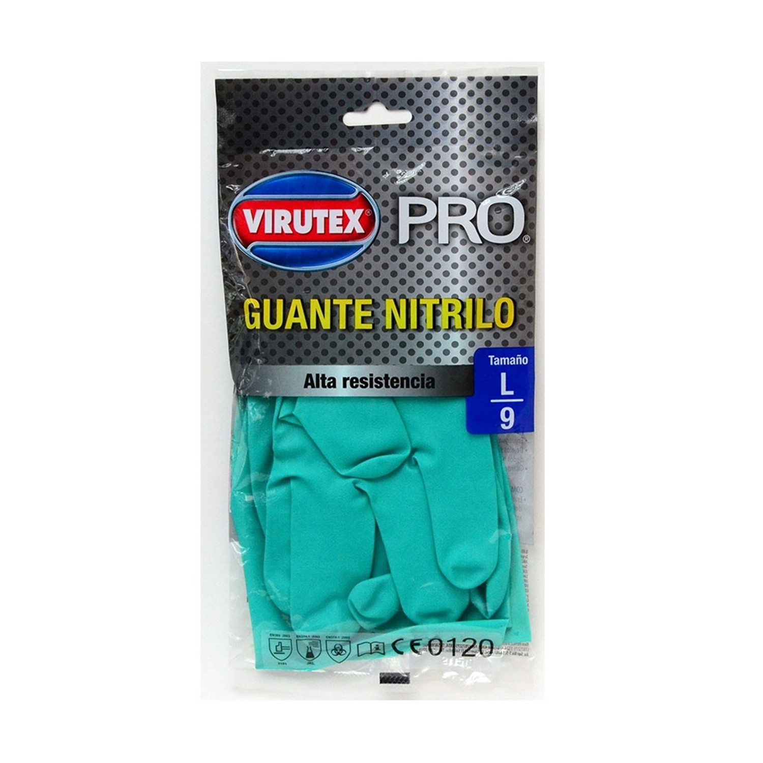 Guantes Virutex Nitrilo Verde Talla L 1 Par - Imagen 2