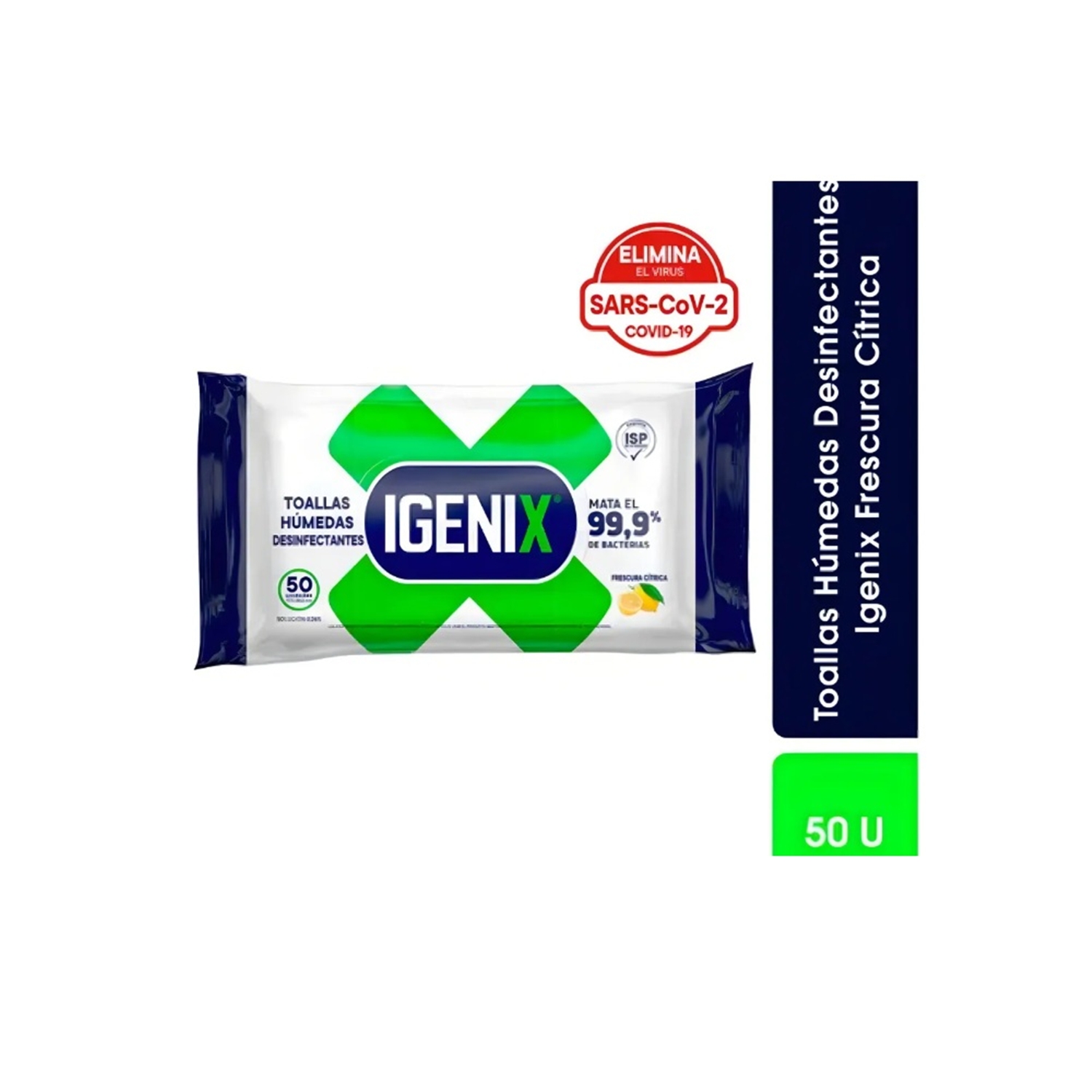Igenix Wipes Desinfección Bolsa 50 Unidades