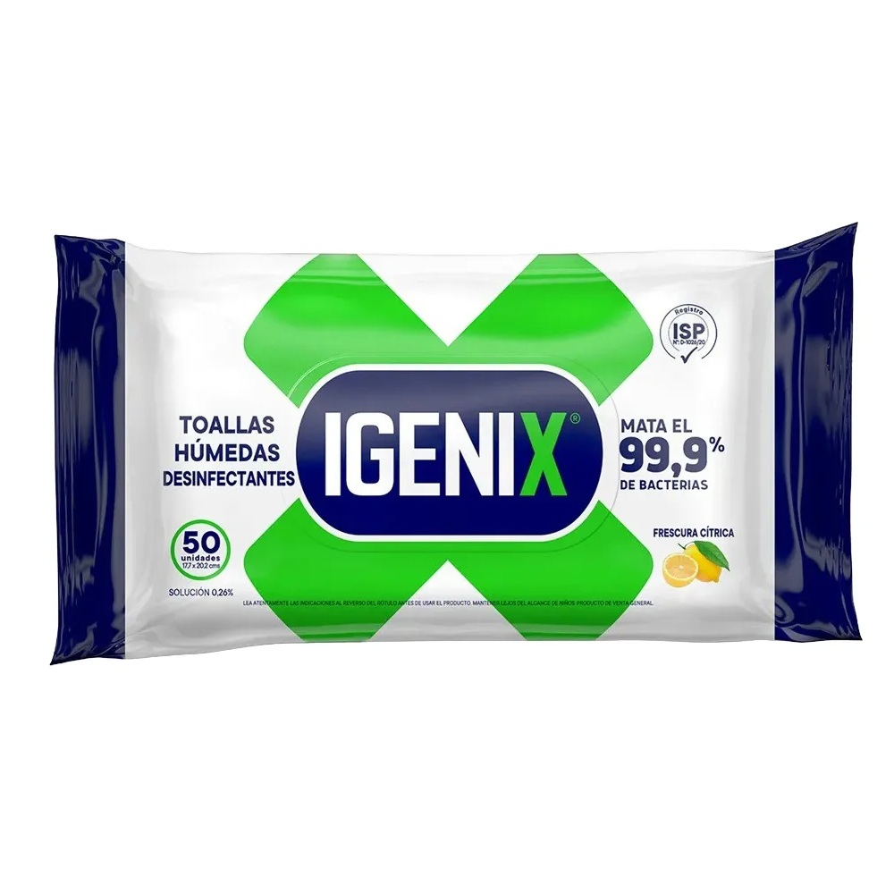 Igenix Wipes Desinfección Bolsa 50 Unidades - Imagen 2