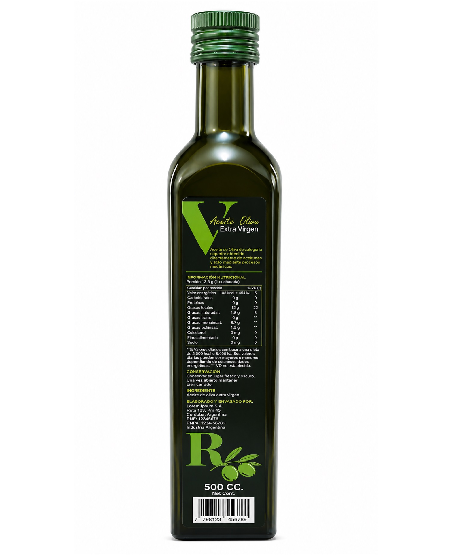 Aceite De Oliva Seleccion Especial Sin Gluten Vdr 500cc - Imagen 2