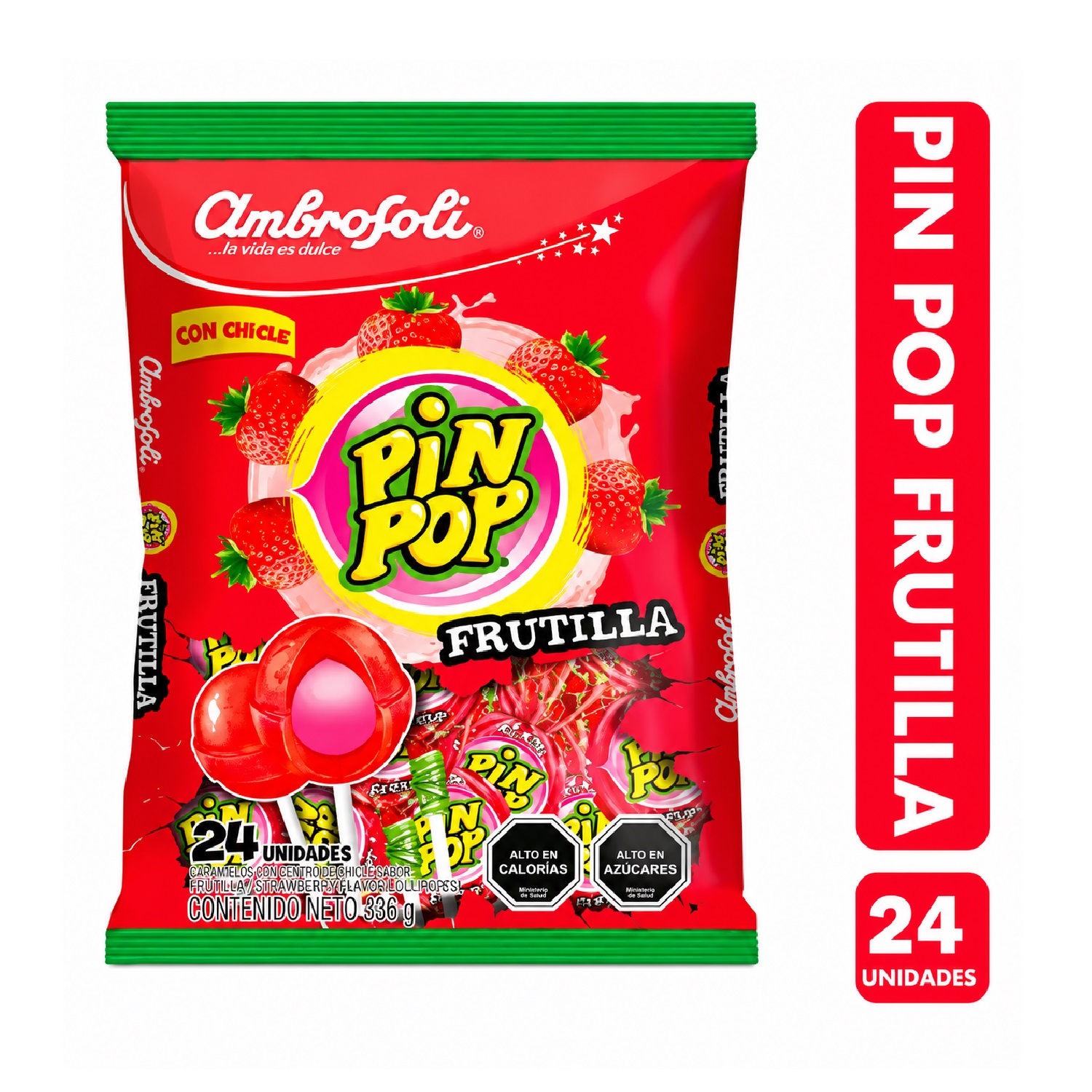 Caramelo Ambrosoli Caramelos Frutilla Con Azúcar 17 g 24 u