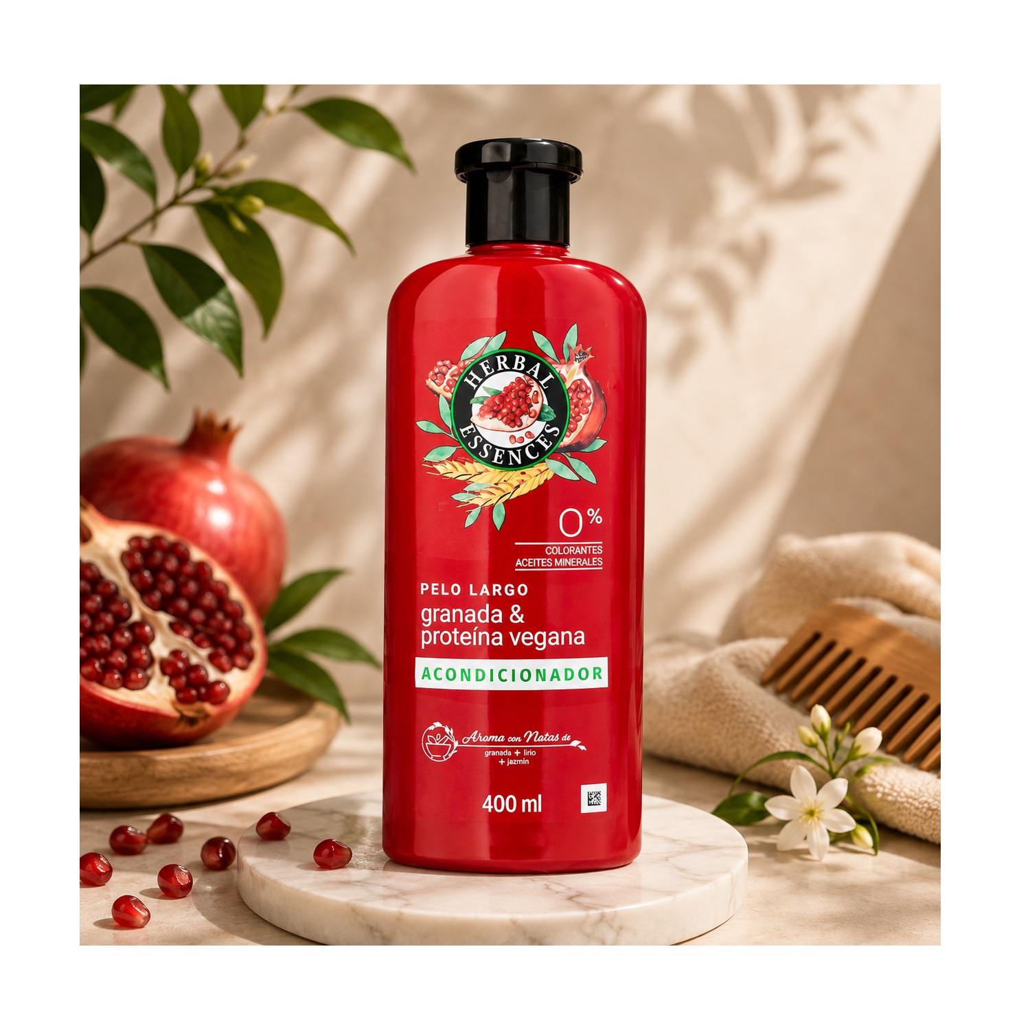 Acondicionador Granada Proteina Vegana 400ml Herbal Essences - Imagen 2