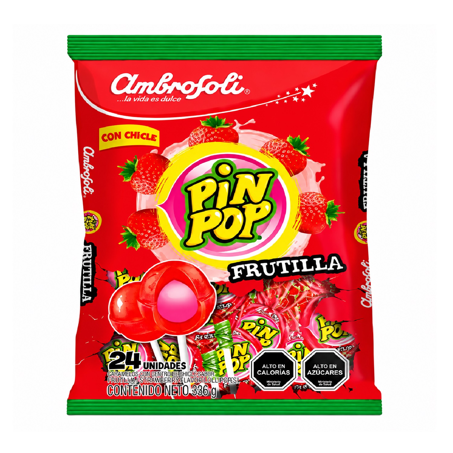 Caramelo Ambrosoli Caramelos Frutilla Con Azúcar 17 g 24 u - Imagen 2