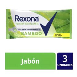 Jabón De Tocador Glicerina Active Rexona 3x125g Fragancia Bamboo