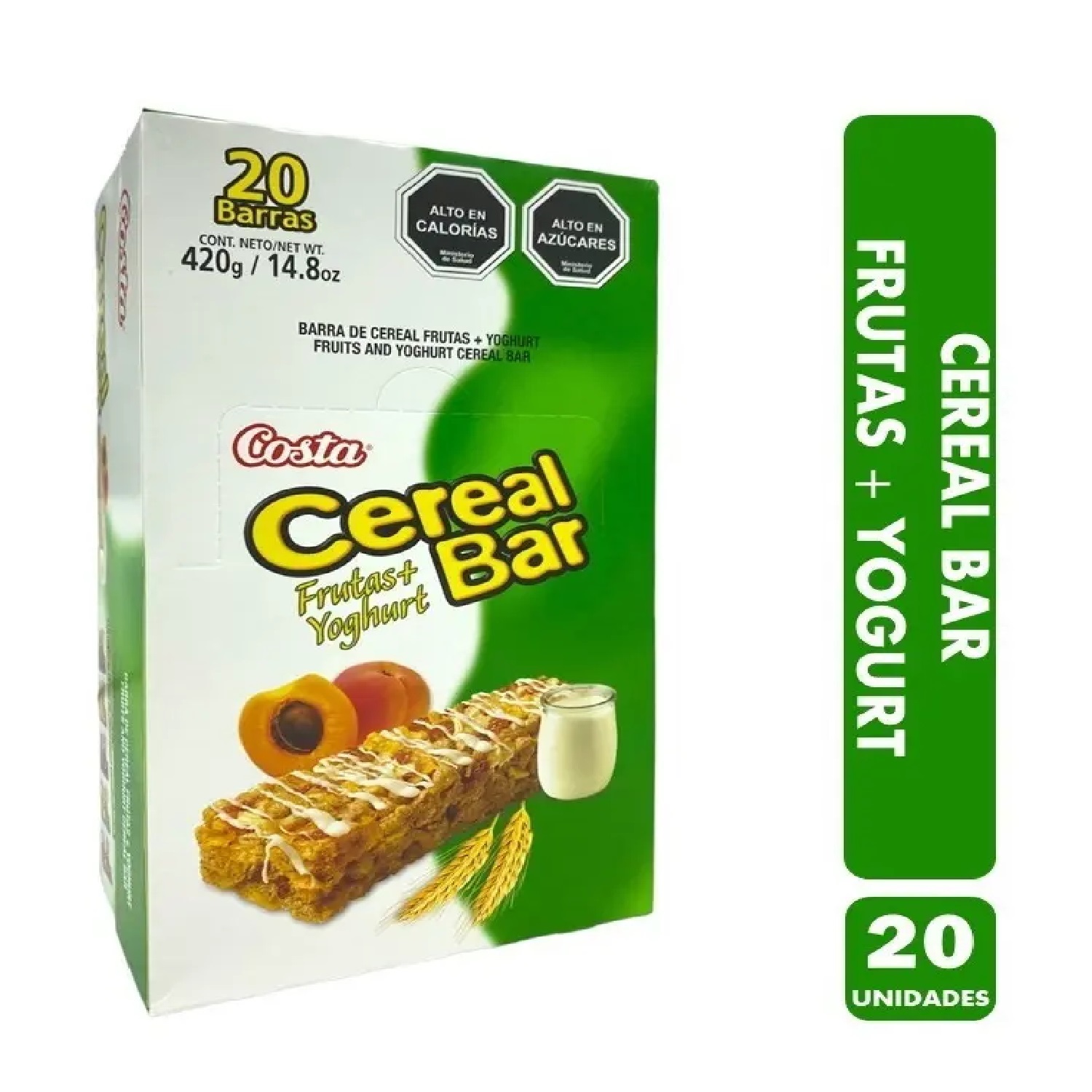 Barra Cereal Bar Costa Frutas + Yogurth X20 Un 21 Gr