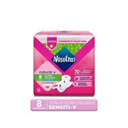 Toallas Femeninas Nosotras Natural-V Ultra Delgada Pack 8 Unidades