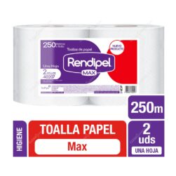 Toalla Papel Jumbo Rendipel 2 Rollos 250 Mts