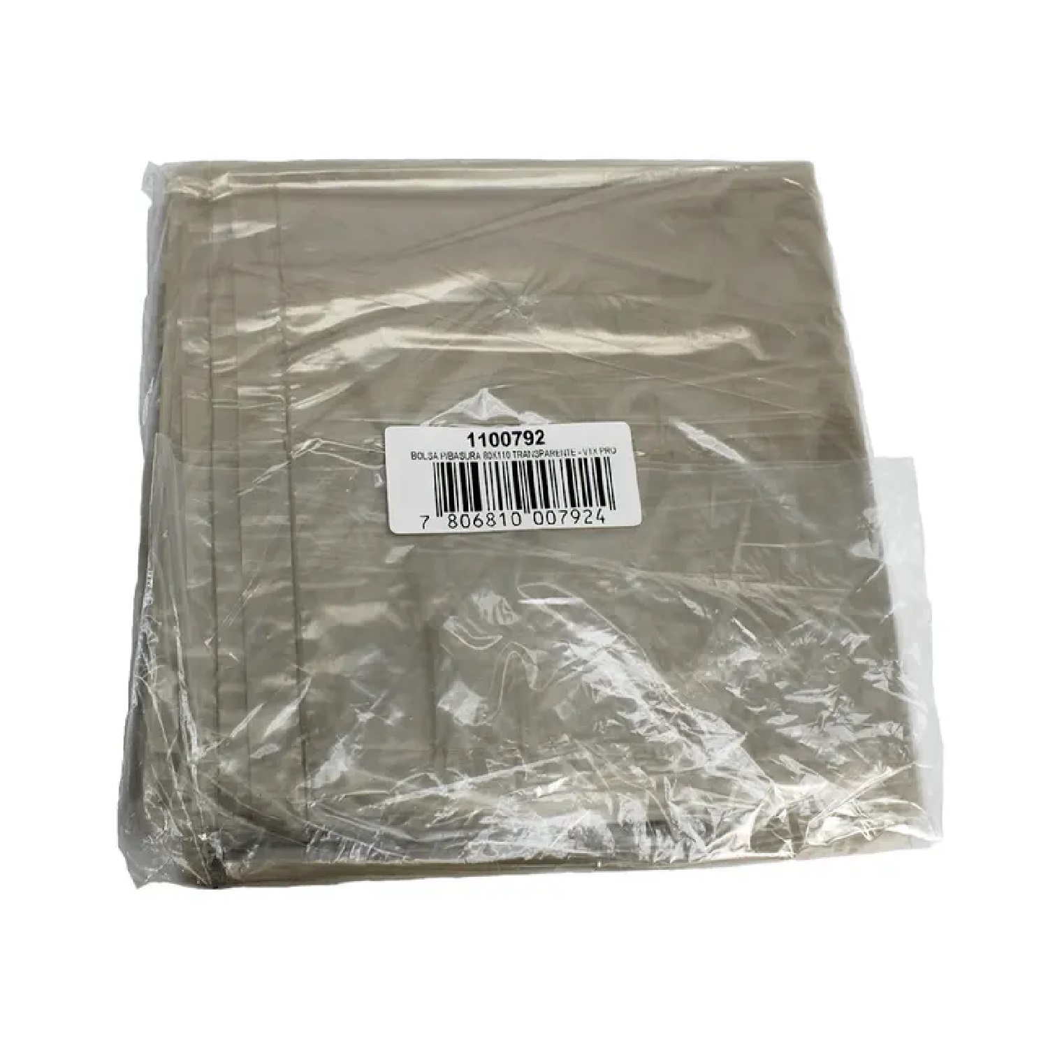 Bolsas Para Basura Transparentes 80x110 Cm 10un Virutex Pro