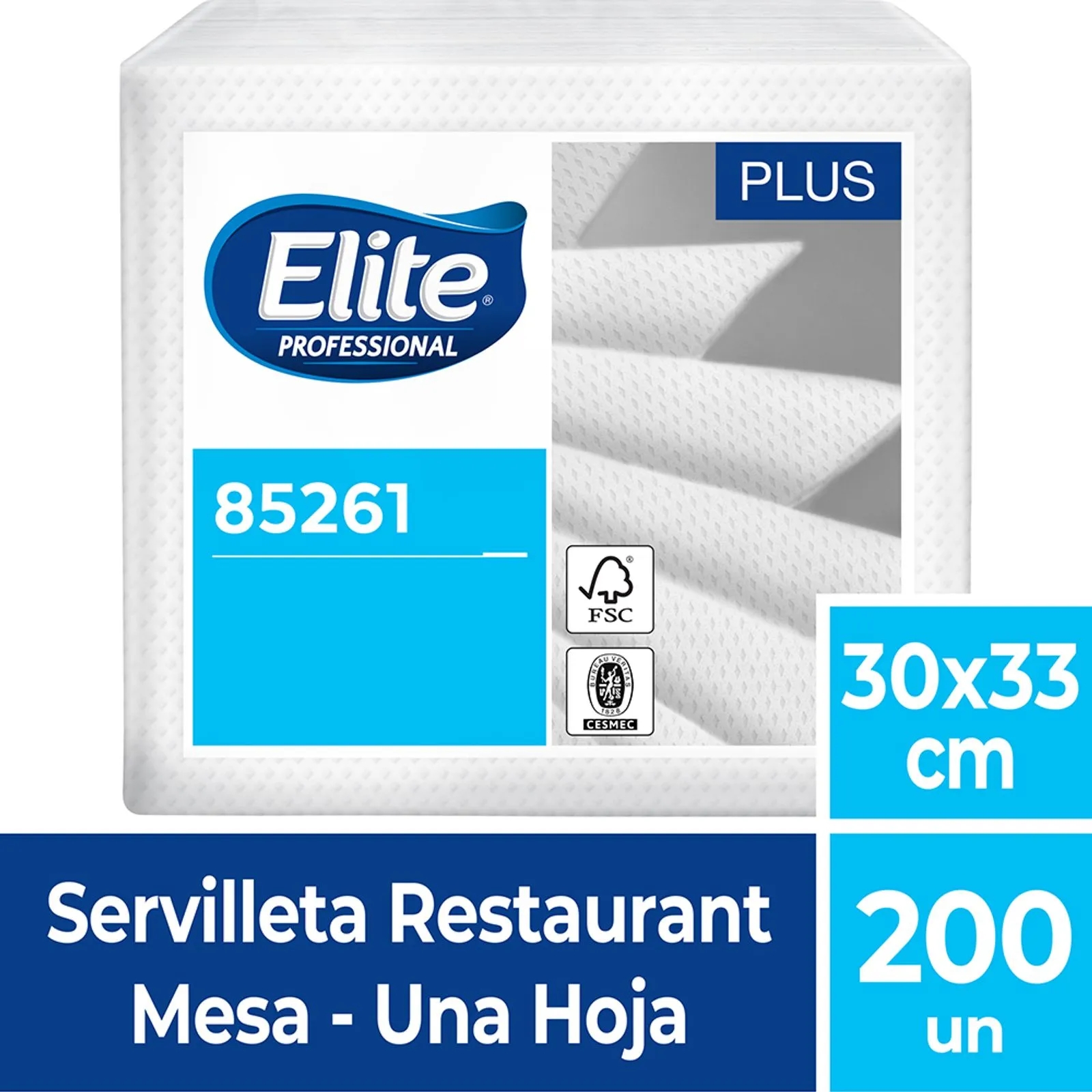 Servilleta Elite H/s 30x33cm 200h Paq 200 Hjs