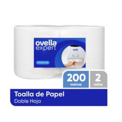 Toalla Papel Ovella Extra Blanca Doble Hoja 200 Metros Pack 2 Unidades