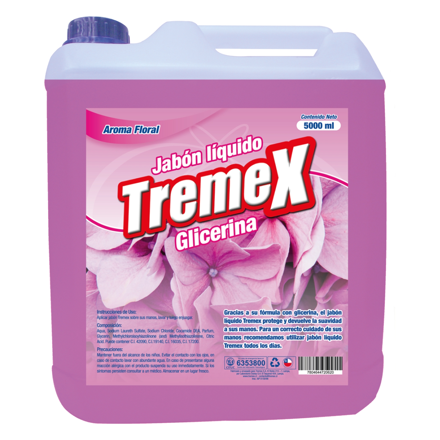 Jabón Líquido Tremex Aroma Floral 5 Litros