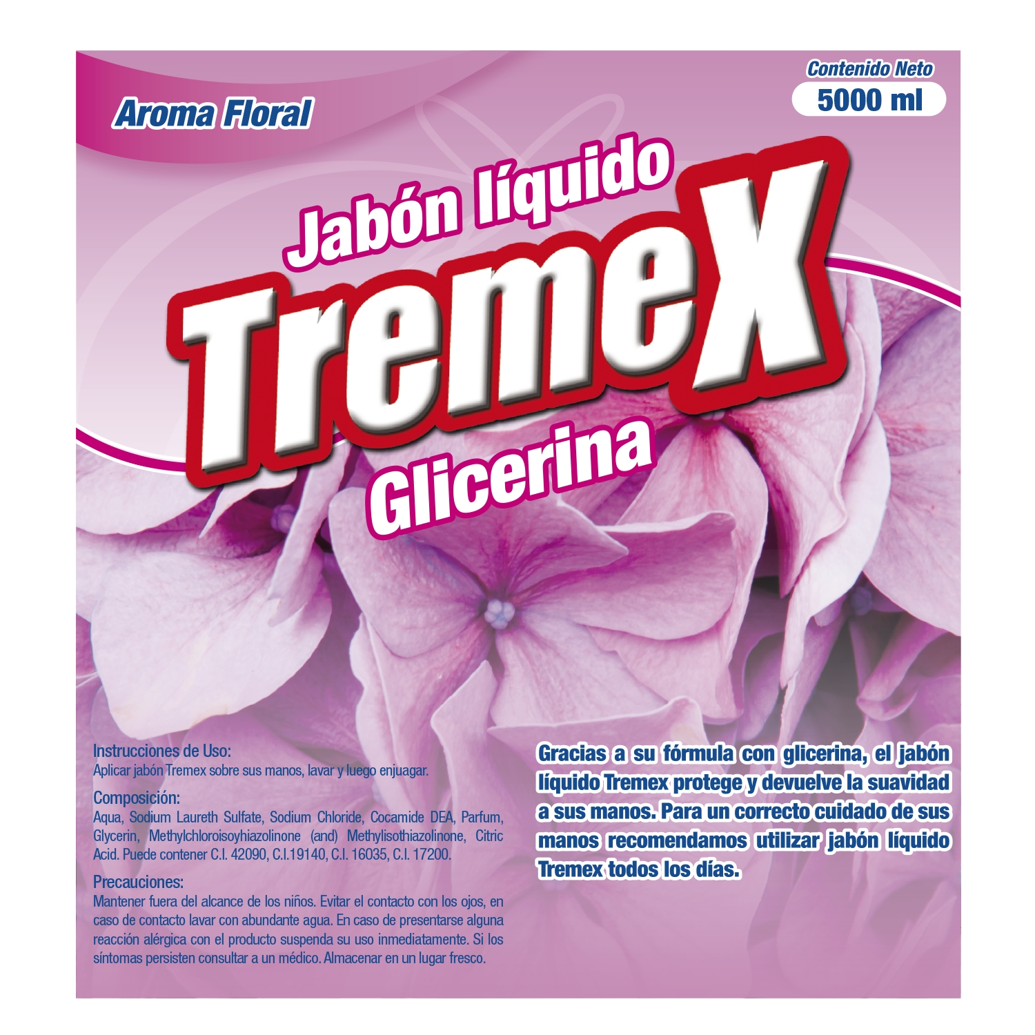 Jabón Líquido Tremex Aroma Floral 5 Litros - Imagen 2