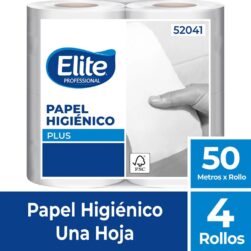 Papel Higiénico Elite Plus 1 Hoja 4 Rollos X 50 Mts