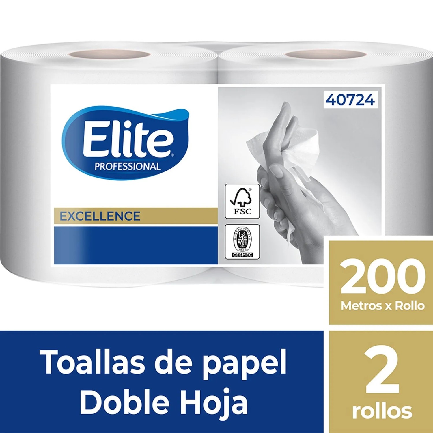 Toalla Nova Elite Doble Hoja 200mts 2un