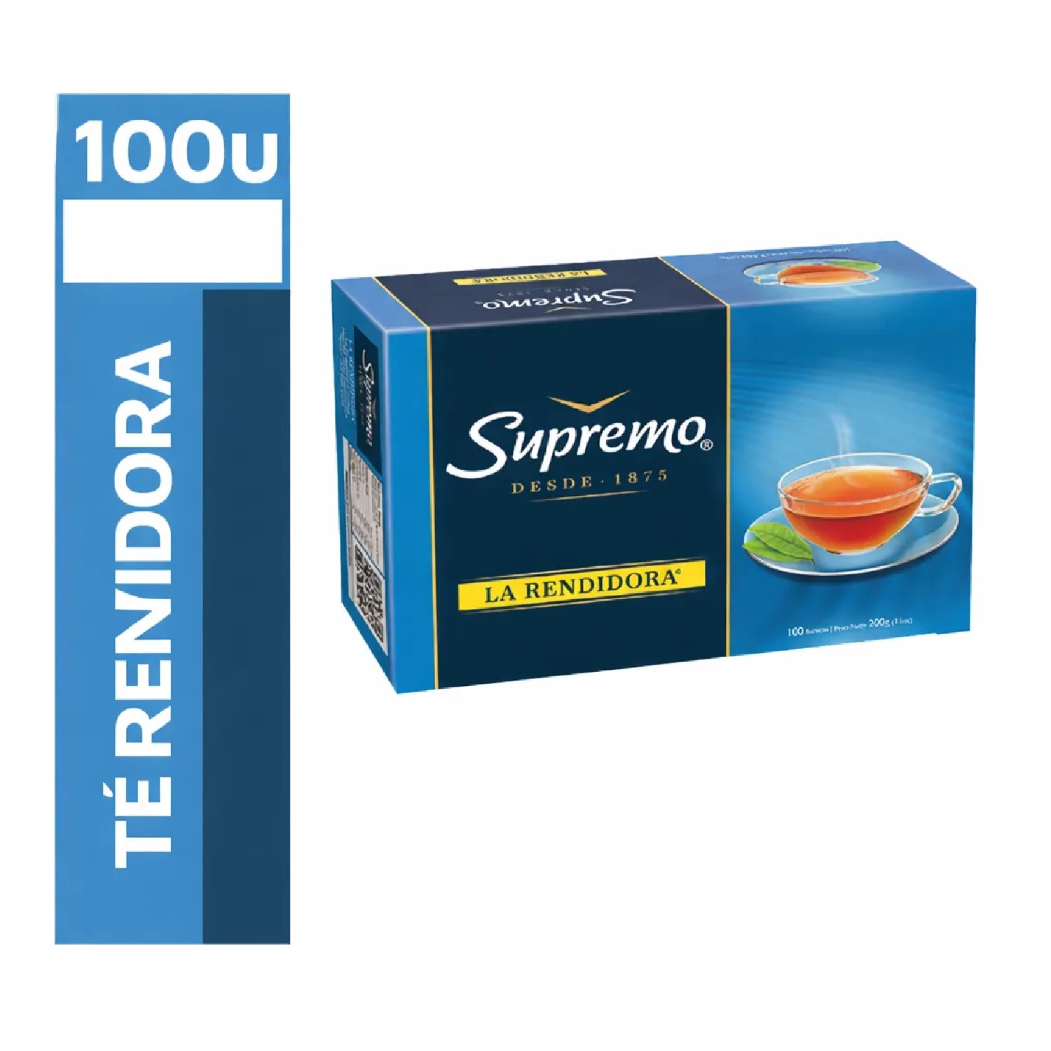 Té Supremo La Rendidora Caja Azul Pack 100 Bolsitas