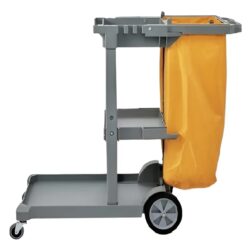 Alternative view of Carro Porta Útiles De Aseo Gris Con Tapa Y Bolsa  Luster Gris Oscuro