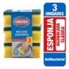 Esponja Virutex Acanalada Paq. 3und.