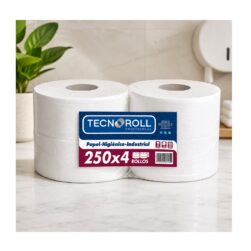 Alternative view of Papel Higiénico Tecno Doble Hoja Rollo 250 m – 4 Unidades