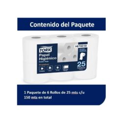 Alternative view of Papel Higiénico Tork 25mts. Doble Hoja Premium 1 6 Rollos Modelo HI70018