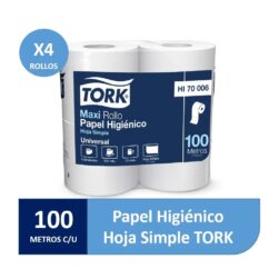 Alternative view of Papel Higiénico Tork Hoja Simple 4 Rollos De 100 Metros Modelo HI70006