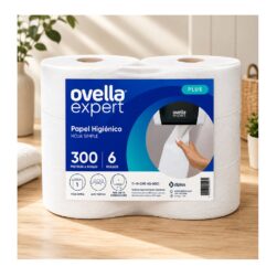 Alternative view of Papel Higiénico Ovella Expert Plus Hoja Simple 300 m Pack 6 Rollos