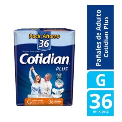 Pañal Adulto Cotidian Plus G 36 Unid | Alta Absorción y Confort Total