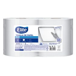 Elite Toalla De Papel Plus Una Hoja 200 Metros 2 Rollos