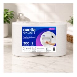Alternative view of Toalla Papel Ovella Plus Hoja Simple 300 Metros Pack 2 Rollos