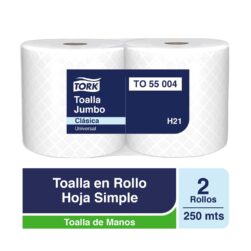 Toalla De Papel Tork 2 Rollos x 250mts Modelo To55004