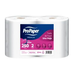Toalla Papel Propaper Hoja Simple 250 m Pack 2 Rollos