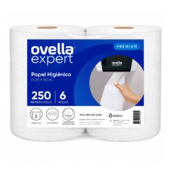 Papel Higiénico Ovella Expert Premium Doble Hoja 250 Metros Pack 6 Rollos