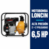 Motobomba Loncin 2x2 Pulg. Alta Presión 6.5 HP