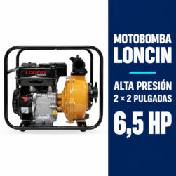 Motobomba Loncin 2x2 Pulg. Alta Presión 6.5 HP