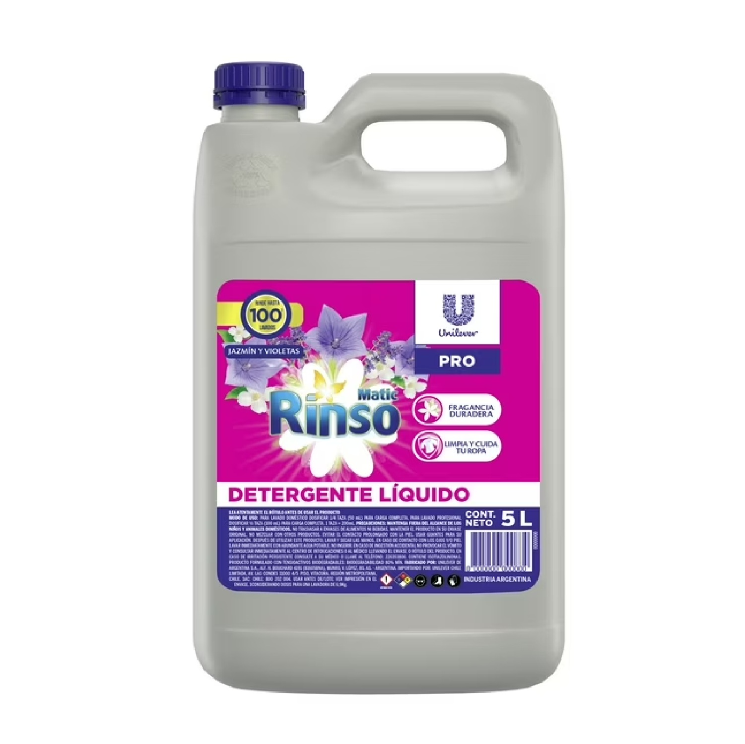Detergente Líquido Rinso Profesional 5 L - Imagen 2