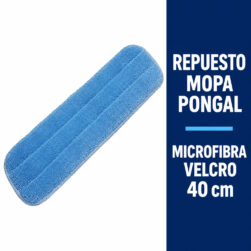 Repuesto de Mopa Pongal Microfibra con Velcro 40 cm