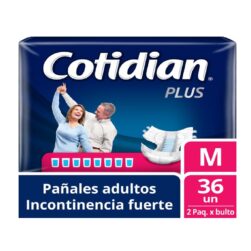 Pañal Adulto Cotidian Plus M 36 Unid | Protección Avanzada y Comodidad