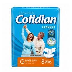 Pañales Para Adultos Cotidian Clásico Talla G 8 Unidades
