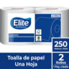 Toalla Rollo Una Hoja 1 Pq x 2 Un x 250 Mts Elite Professional