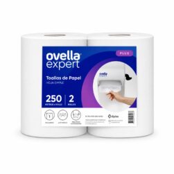 Toalla de Papel Ovella Hoja Simple de 250 mts 2 Unidades