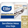 Servilletas de Mesa Elite Hoja Simple 30 x 33 cm Pack 300 Unidades